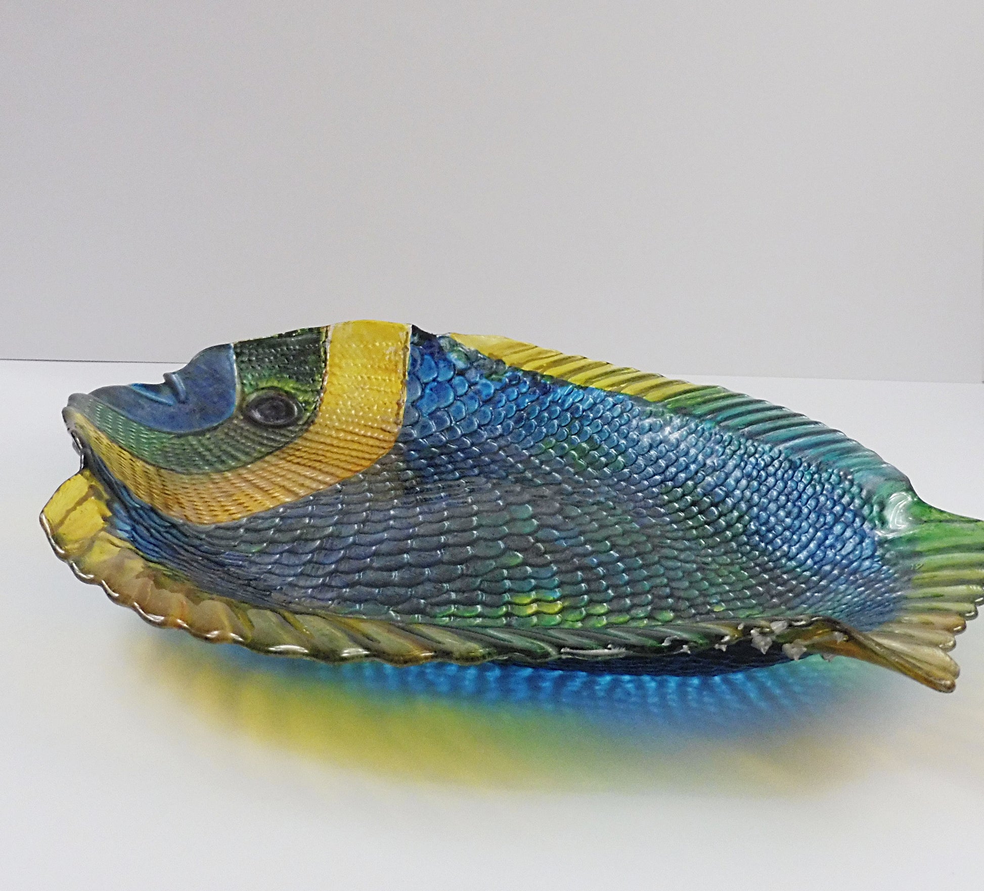 blue fish plate