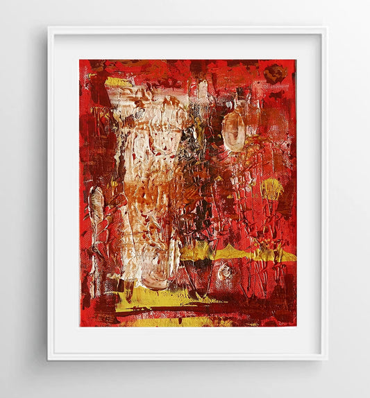 framed abstract painting