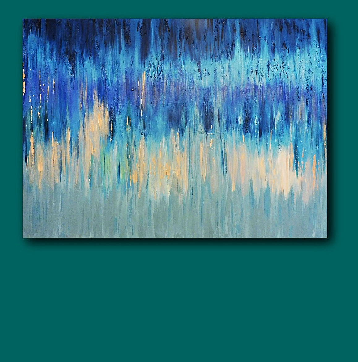 Large abstract painting | OUR ENERGY | blue abstract painting | XL original blue painting