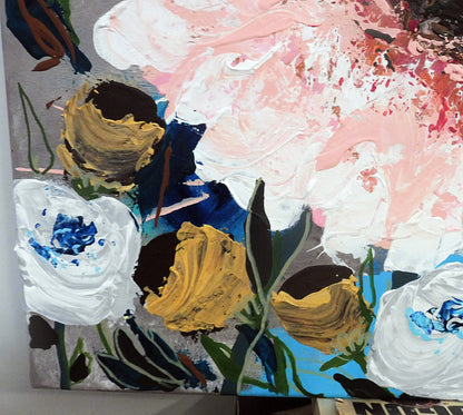 flowers paintings for sale | abstract flowers painting