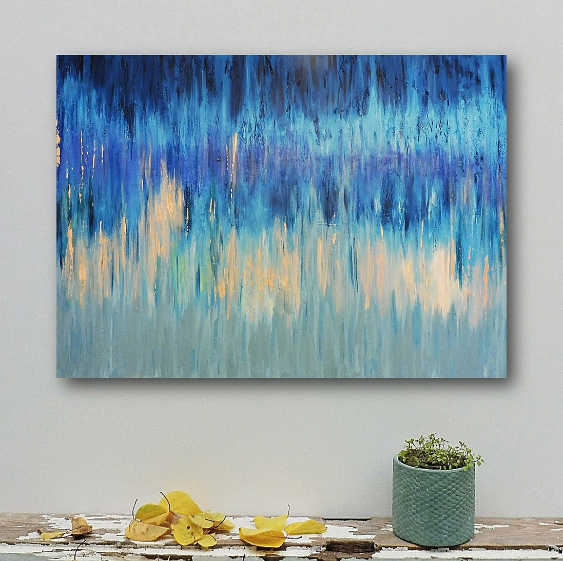 extra large abstract painting | blue abstract painting