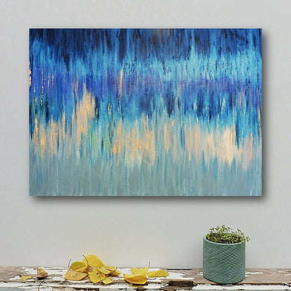 extra large abstract painting | blue abstract painting