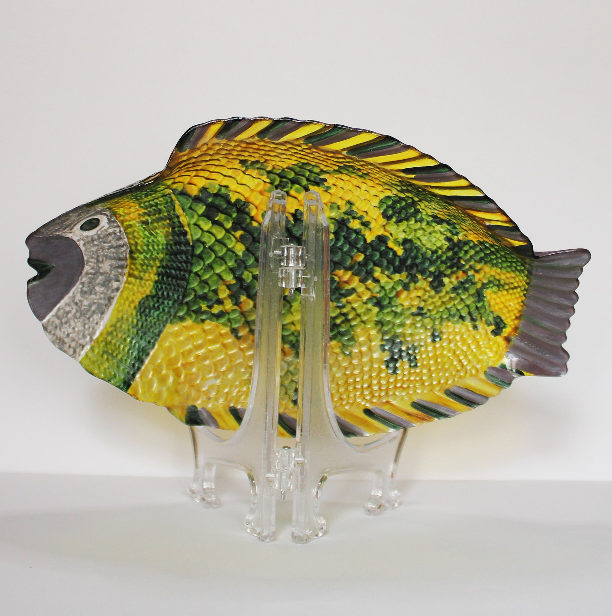 painted fish plate | entry table decor | decorative fish plate 