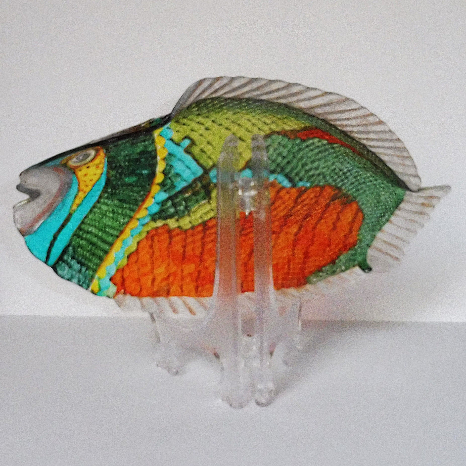 painted glass plates | fish plate