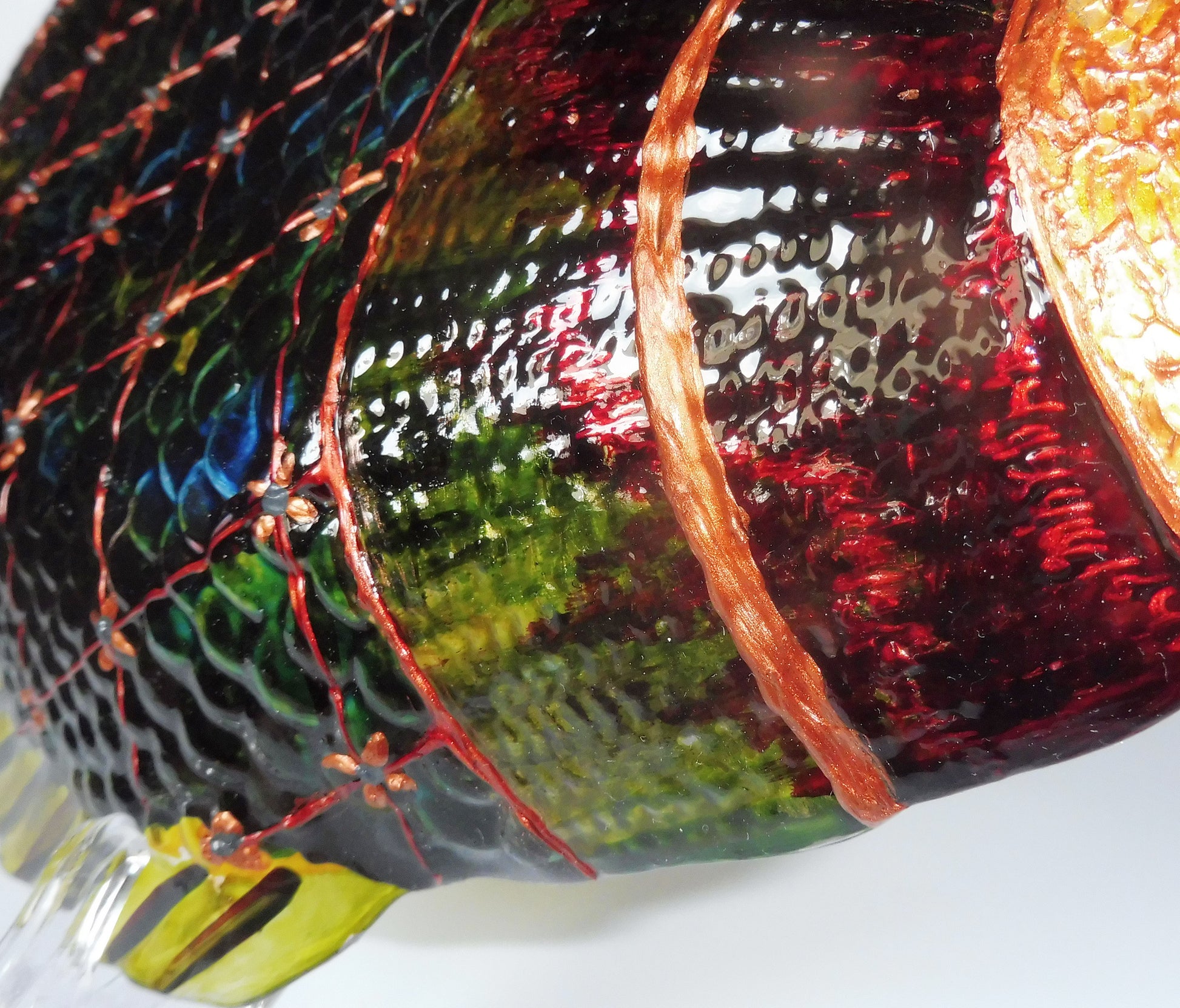 painted glass | painted fish plate