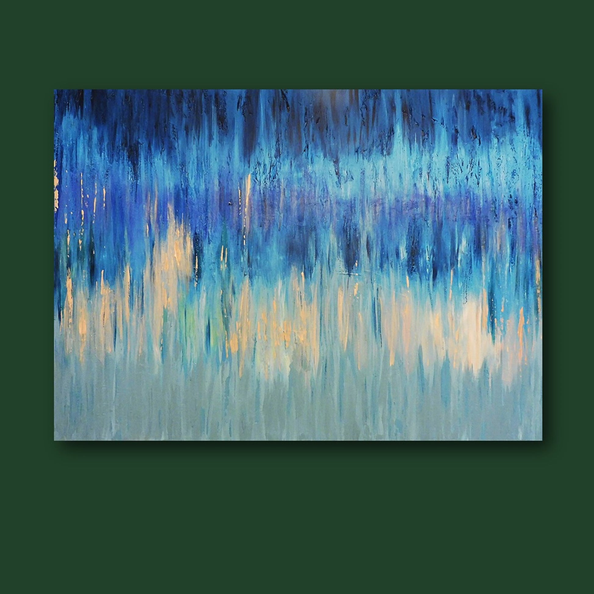 art deco interior abstract painting | extralarge abstract painting | free shipping abstract painting | blue painting