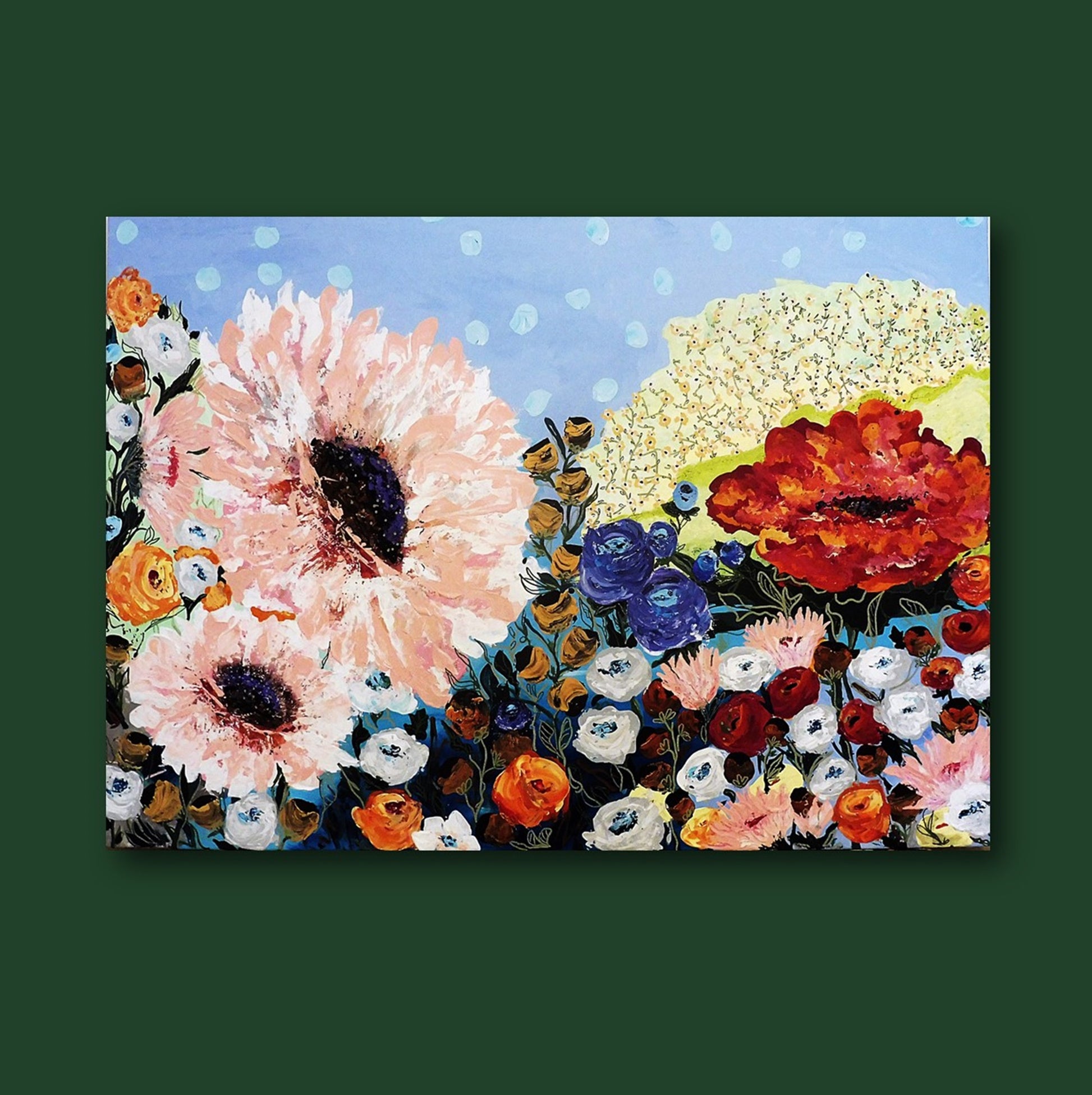 large floral painting | original floral painting | floral explosion | floral painting | abstract floral painting | flowers paintings | floral paintings for sale