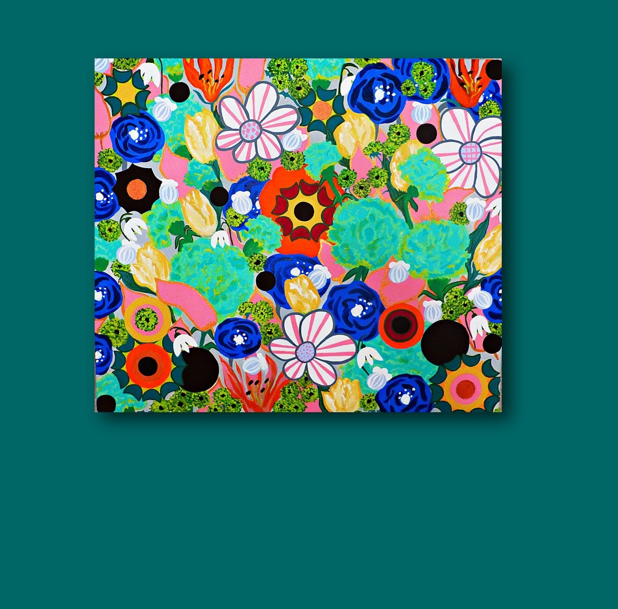 LARGE FLORAL PAINTINGS | spring flowers paintings 