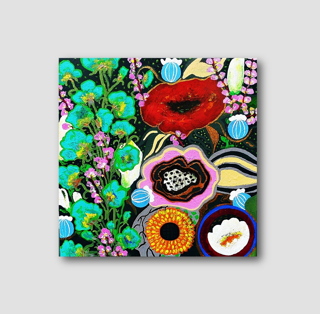 floral paintings for sale | abstract floral paintings | original floral paintings